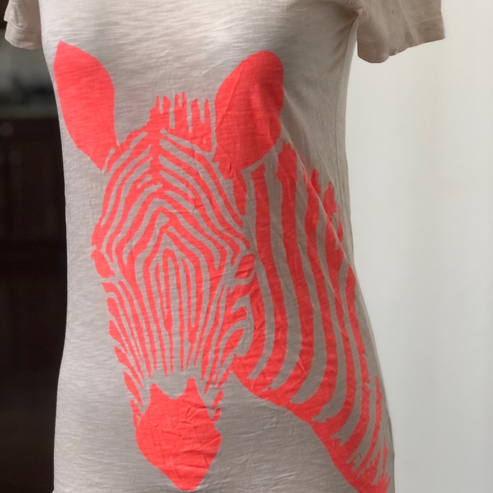 J crew zebra graphic tee